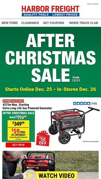 harbor freight after christmas sale